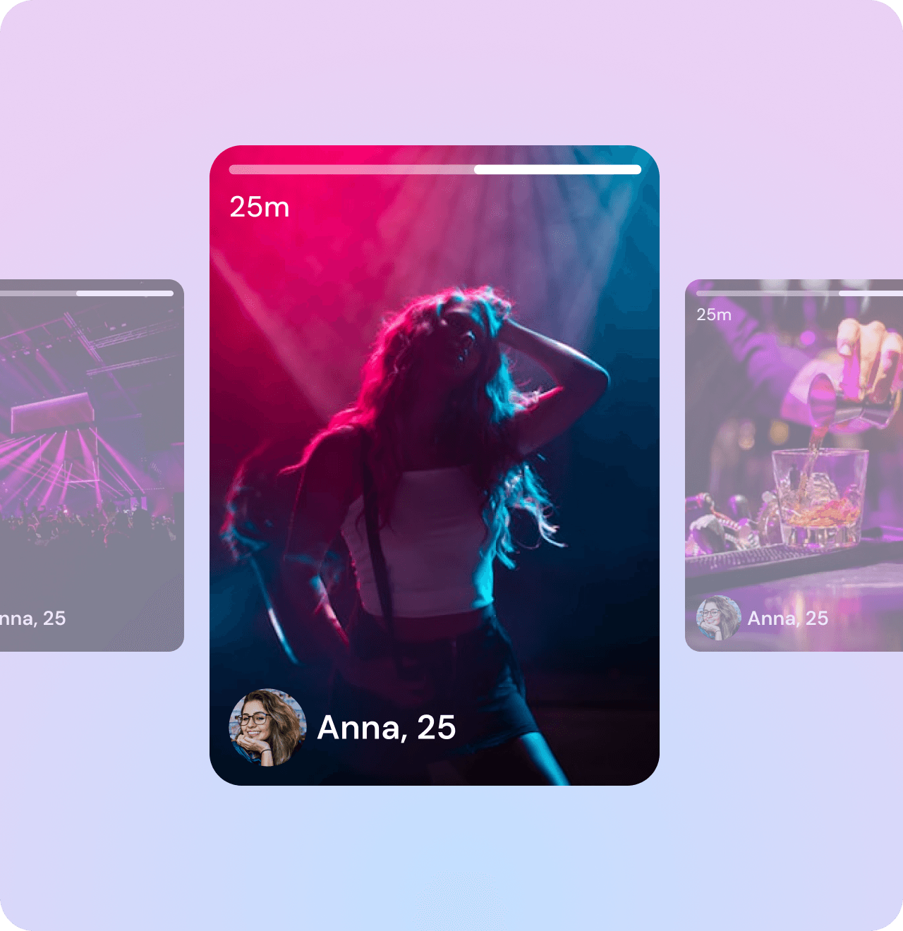 User profile with shared moments